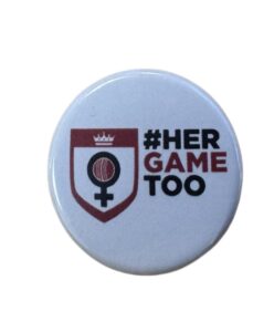 HERGAMETOO CRICKET OFFICIAL BUTTON BADGE